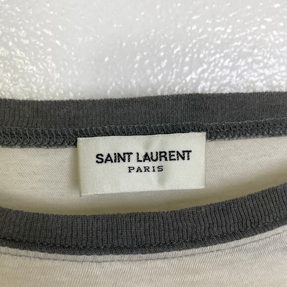 Saint Laurent Robot Shirt Size Medium Multi Graphic Logo Raglan Crew Wool Blend - Picture 3 of 15